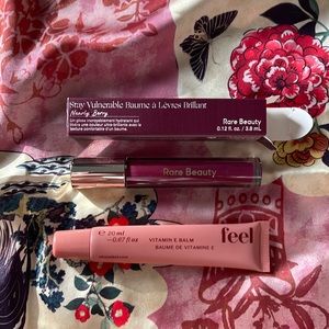 BRAND NEW RARE BEAUTY AND FEEL LIP BALMS